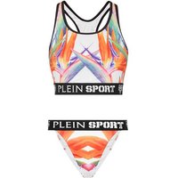 PLEIN SPORT Bikini FLOWERS, Größe M in Weiß