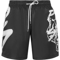 PLEIN SPORT Jogging-Shorts, Größe S in Schwarz