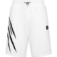 PLEIN SPORT Jogging-Shorts SCRATCH, Größe M in Weiß
