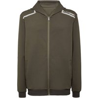 PLEIN SPORT Kapuzen-Sweatjacke, Größe M in Grün