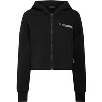PLEIN SPORT Kapuzen-Sweatjacke SCRATCH, Größe XL in Schwarz