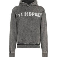 PLEIN SPORT Kapuzen-Sweatshirt SCRATCH, Größe M in Schwarz