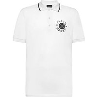 PLEIN SPORT Kurzarm-Poloshirt, Größe S in Weiß