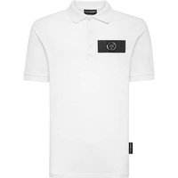 PLEIN SPORT Kurzarm-Poloshirt SCRATCH, Größe XXL in Weiß