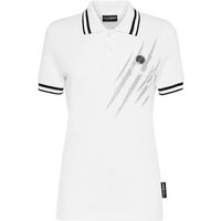 PLEIN SPORT Kurzarm-Poloshirt SCRATCH, Größe S in Weiß