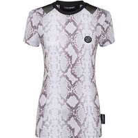 PLEIN SPORT Kurzarm-Rundhals-T-Shirt PYTHON, Größe XL in Grau