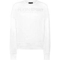 PLEIN SPORT Langarm-Sweatshirt, Größe M in Weiß