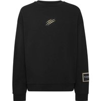 PLEIN SPORT Langarm-Sweatshirt, Größe XL in Schwarz