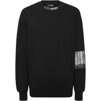 PLEIN SPORT Langarm-Sweatshirt BARCODE, Größe XL in Schwarz