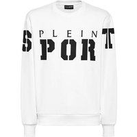PLEIN SPORT Langarm-Sweatshirt, Größe XXL in Weiß