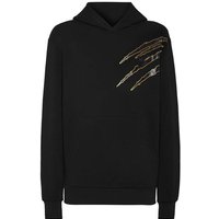 PLEIN SPORT Langarm-Sweatshirt SCRATCH, Größe M in Schwarz