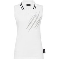 PLEIN SPORT Poloshirt SCRATCH, Größe S in Weiß