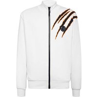 PLEIN SPORT Sweatjacke SCRATCH, Größe M in Weiß
