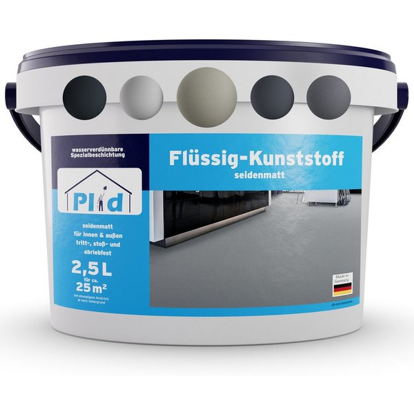 plid Bodenversiegelung Flüssigkunststoff Innen & Außen - Bodenbeschichtung - Flüssig PVC, Wasserfest