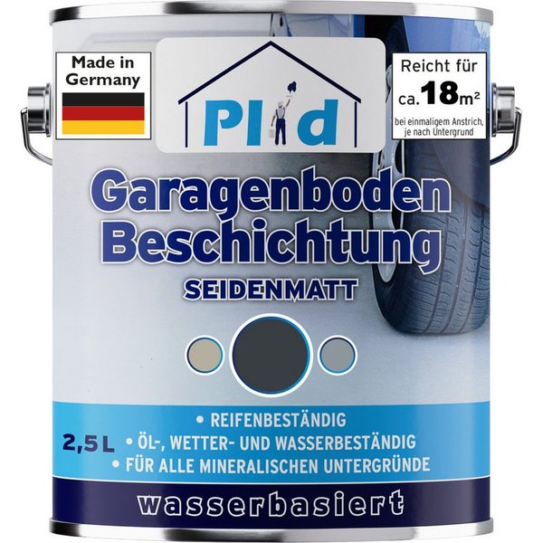 plid Bodenversiegelung Garagenbodenbeschichtung Bodenbeschichtung Bodenfarbe, Öl und Dieselbeständig, hochdeckend