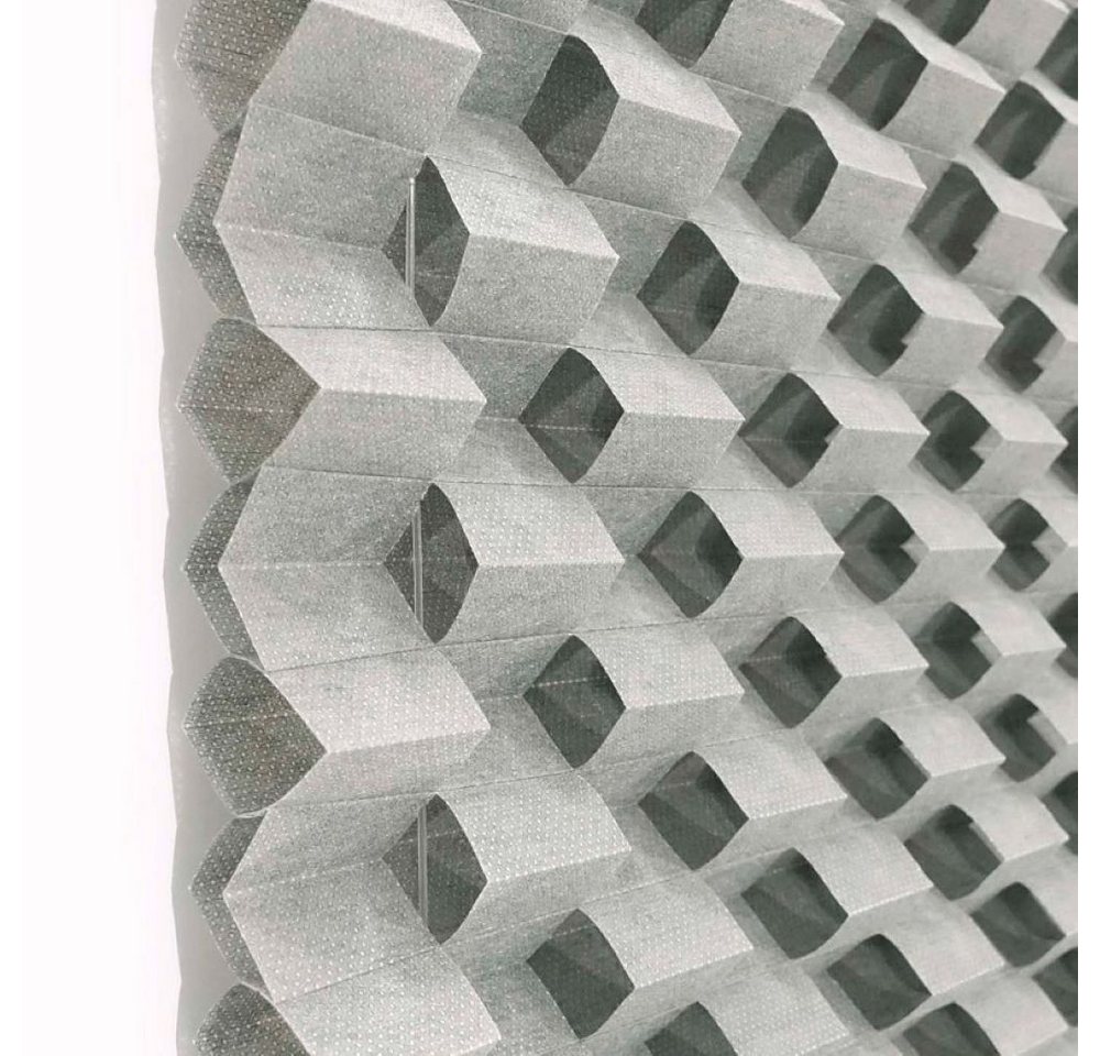 K-HOME Plissee Diamantplissee von K-home, 3D-Effekt, patentiertes Design, Lichtschutz, ohne Bohren, verspannt, Klemmfix – Bild 3 von 5