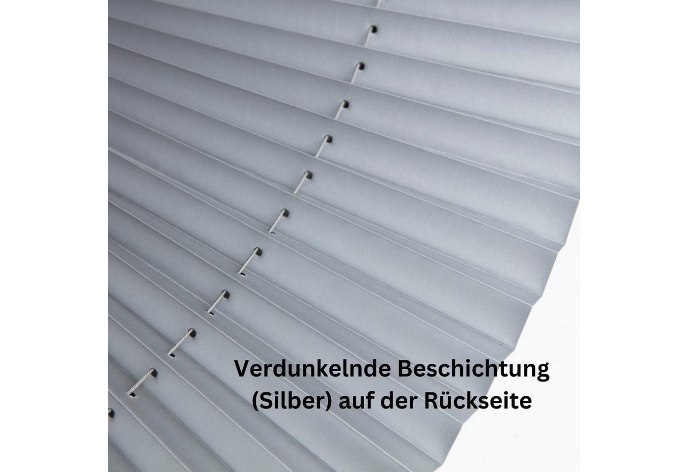 K-HOME Plissee Thermo Elsa von K-home, Verdunklung mit beschichteter Rückseite Silber, verspannt, Klemmfix – Bild 3 von 5