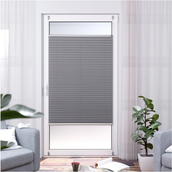 K-HOME Plissee Thermo Elsa von K-home, Verdunklung mit beschichteter Rückseite Silber, verspannt, Klemmfix