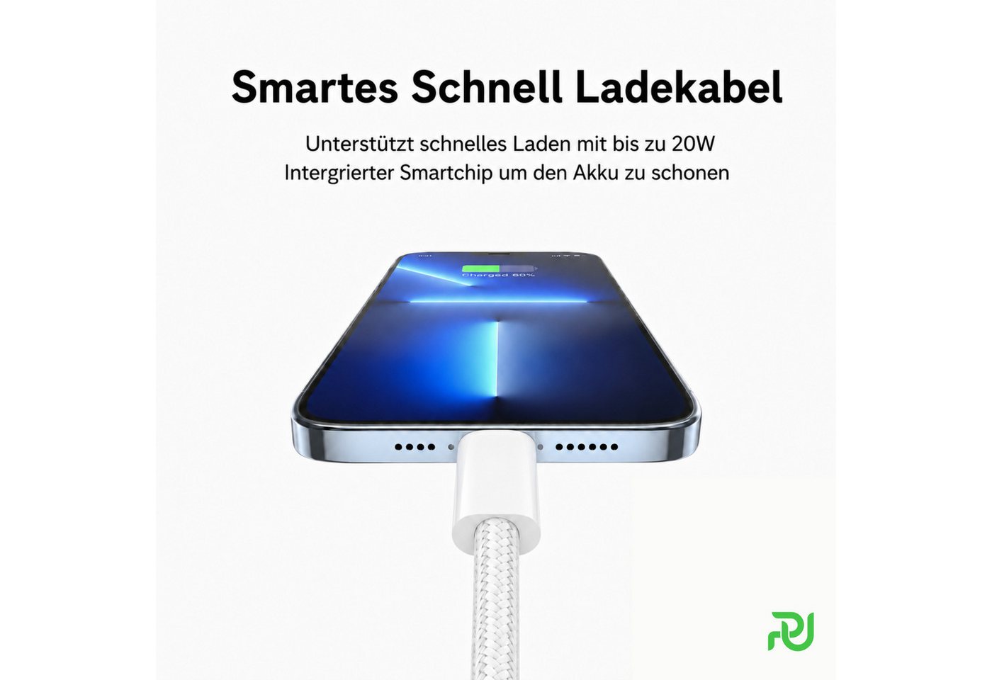 PlugUp iPhone USB-C Ladekabel für iPhone 15 16 17 Pro Max Plus Air USB-Kabel, USB-C, USB Typ C (100 cm), Ladekabel Schnellladen für iPhone 15 16 17 Pro Max Air  – Bild 4 von 5