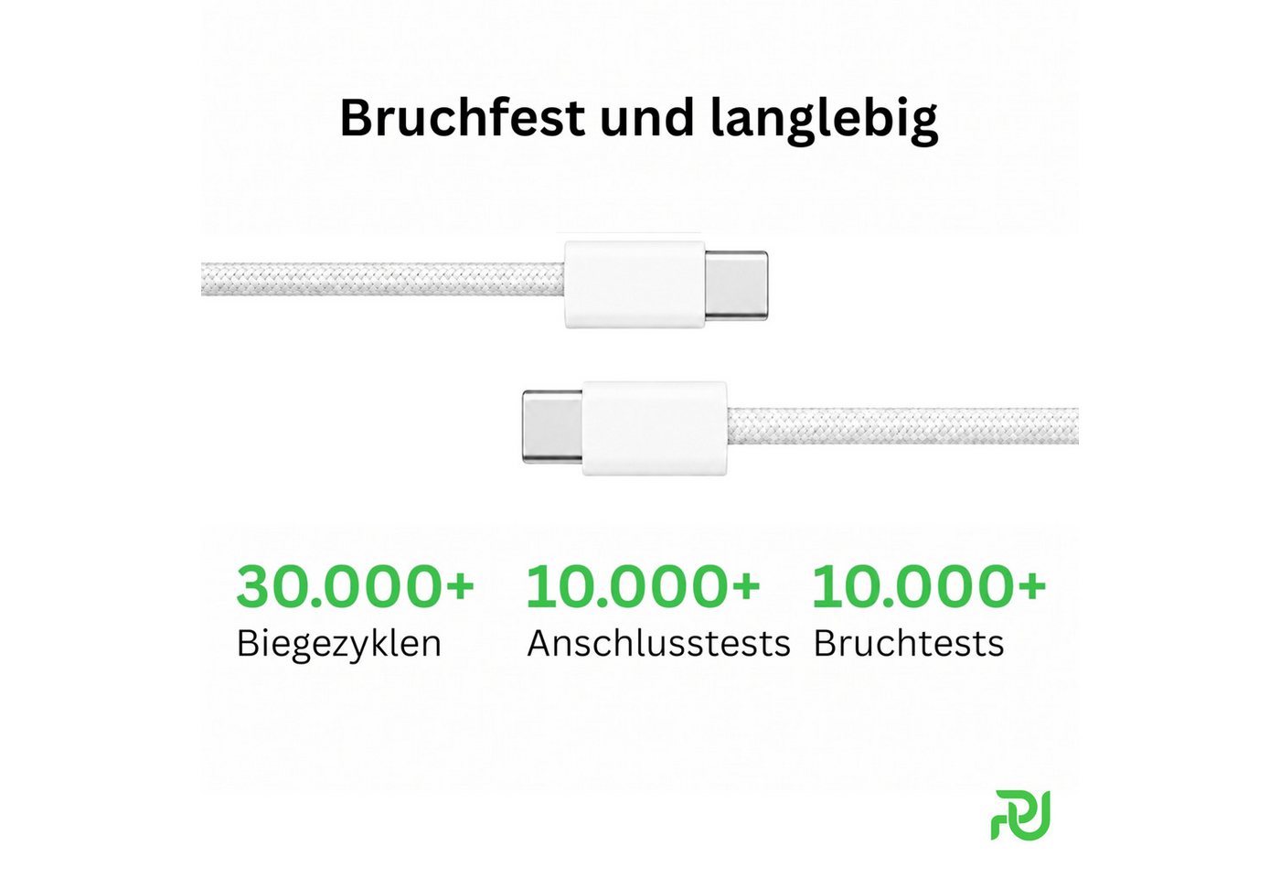 PlugUp iPhone USB-C Ladekabel für iPhone 15 16 17 Pro Max Plus Air USB-Kabel, USB-C, USB Typ C (100 cm), Ladekabel Schnellladen für iPhone 15 16 17 Pro Max Air  – Bild 5 von 5