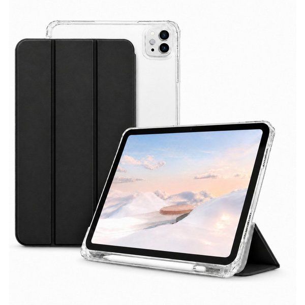 PlugUp Tablet-Hülle iPad Pro 11 Zoll (M5/M4) 2025/2024 mit Stifthalter 11 Zoll, iPad Pro Hülle mit Stifthalter, dünn & transparente Rückseite