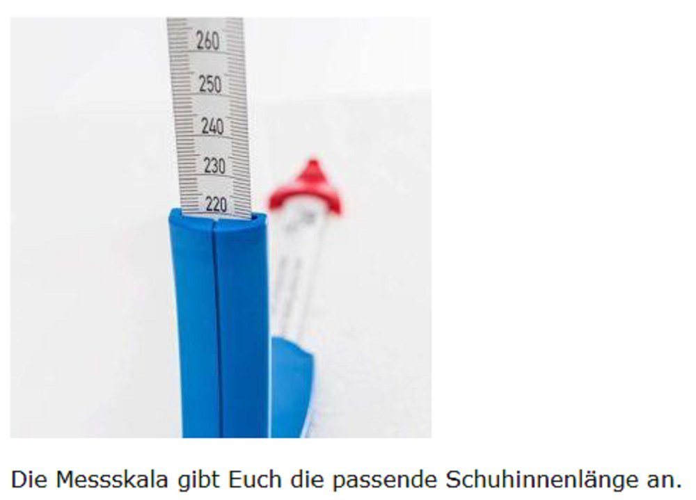 Plus 12 Messschieber - Optimal für Kinderfüße, Schuhmessgerät, Blaues Fußmessgerät, Markenunabhängig einsetzbar – Bild 5 von 5