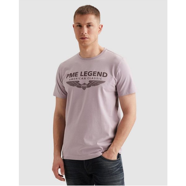 PME LEGEND T-Shirt mit eingefasstem Rundhalsausschnitt mit Rollkante
