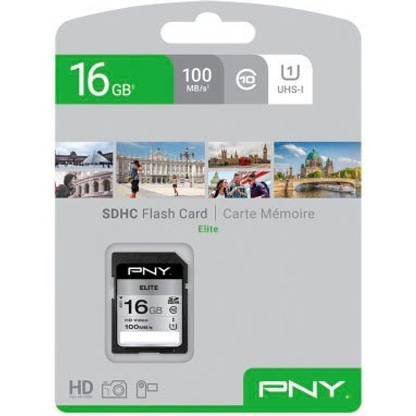 PNY Elite Speicherkarte (16 GB, UHS Class 1)