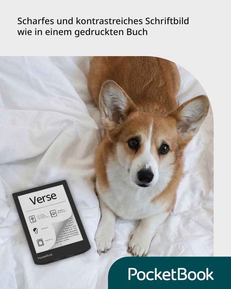 PocketBook PocketBook Verse Grey DACH-Version E-Book (6", kein Betriebssystem, WLAN, WLAN) – Bild 4 von 5