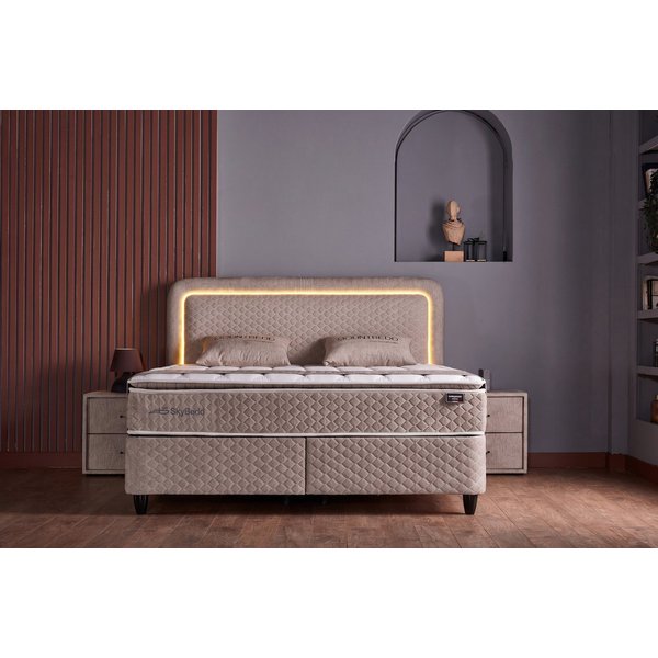 Pointhome Boxspringbett mit Matratze & Stauraum, Bett mit Bettkasten, mit/ohne Nachtisch (Taschenfederkern Matratze, 140x200 cm), Topper, Boxbett