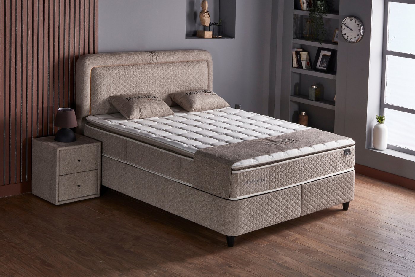 Pointhome Boxspringbett mit Matratze & Stauraum, Bett mit Bettkasten, mit/ohne Nachtisch (Taschenfederkern Matratze, 140x200 cm), Topper, Boxbett – Bild 2 von 5