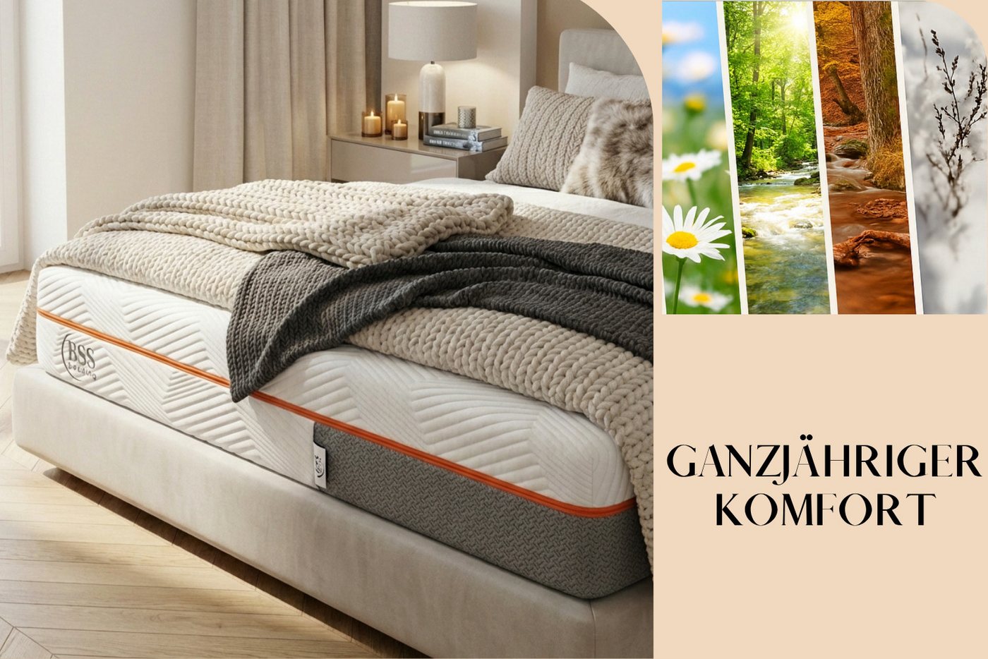 Kaltschaummatratze, 7 Zonen Wendematratze, Matratze Sale, Waschbarer Bezug, Pointhome, 22 cm hoch, (90x200 cm, Wendbare Kaltschaummatratze, Elite Matratze, Dopp – Bild 5 von 5