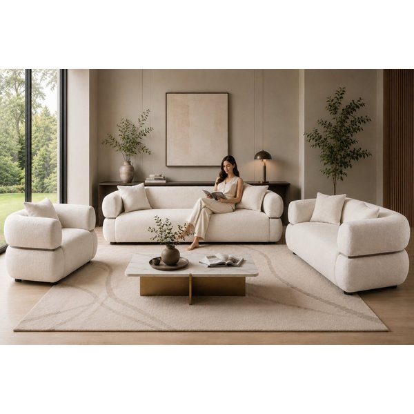 Pointhome Sofa Polstergarnitur 3-2-1 Wohnzimmer Set (3 + 2 Sitzer Sofa + 1 Sessel), 3-2-1 Set