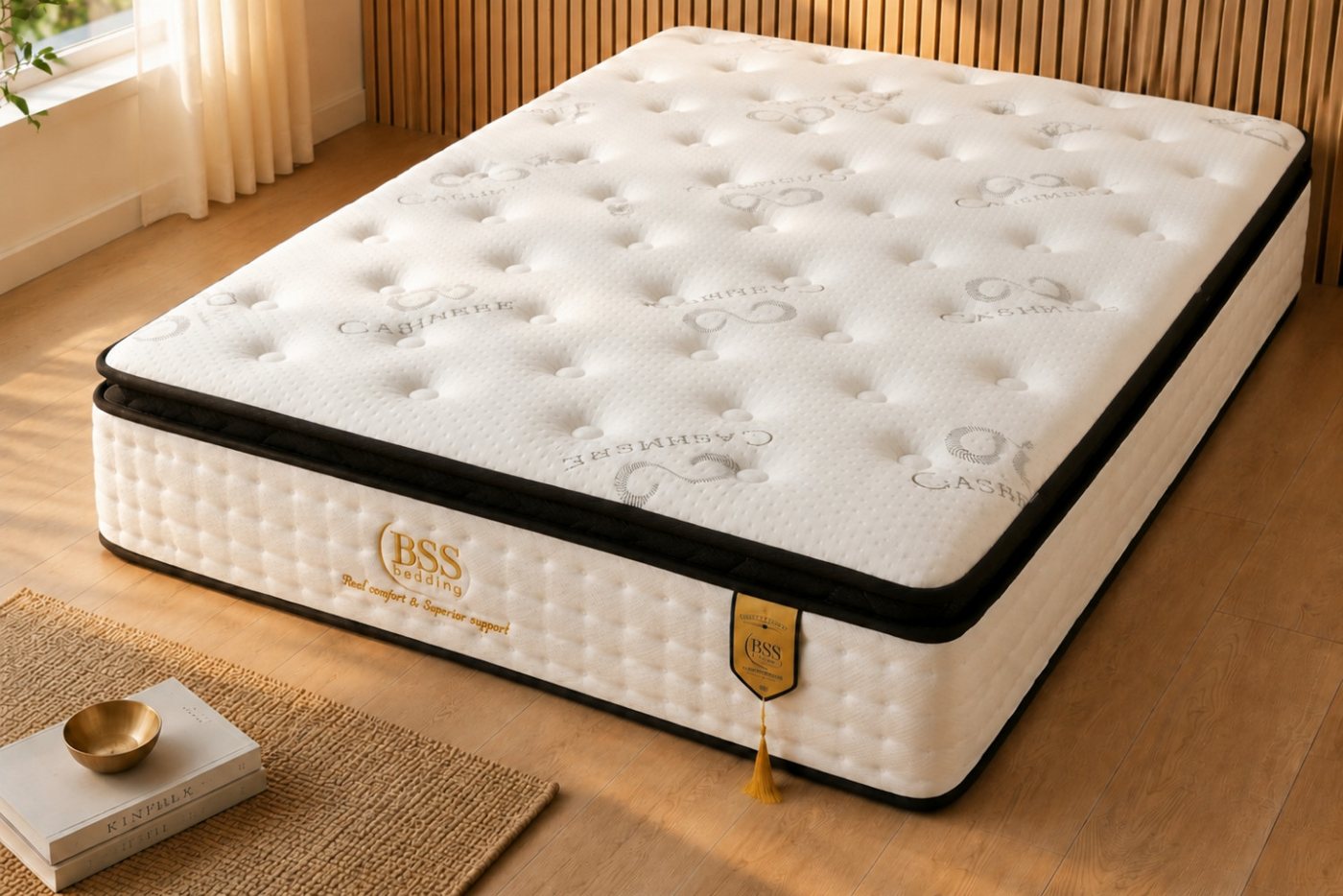 Taschenfederkernmatratze, 7-Zonen Federkernmatratze, Höhe 33 cm, H3, Topper, Pointhome, (90x200 cm, Hyper & Extra Komfort Schaum, Komfortschicht), Topper Integr – Bild 2 von 5