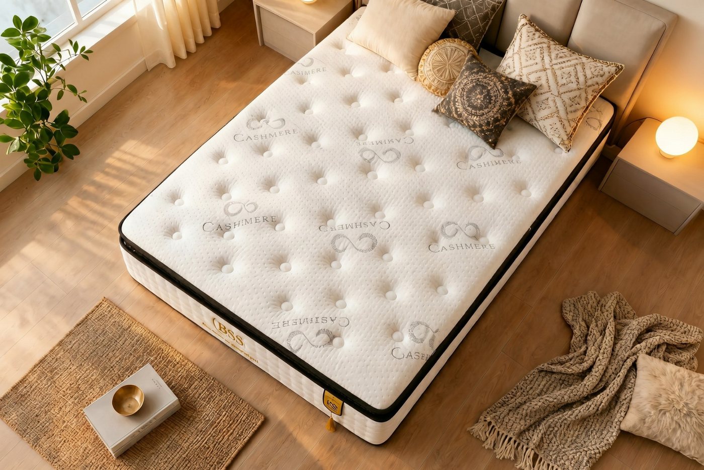 Taschenfederkernmatratze, 7-Zonen Federkernmatratze, Höhe 33 cm, H3, Topper, Pointhome, (90x200 cm, Hyper & Extra Komfort Schaum, Komfortschicht), Topper Integr – Bild 3 von 5