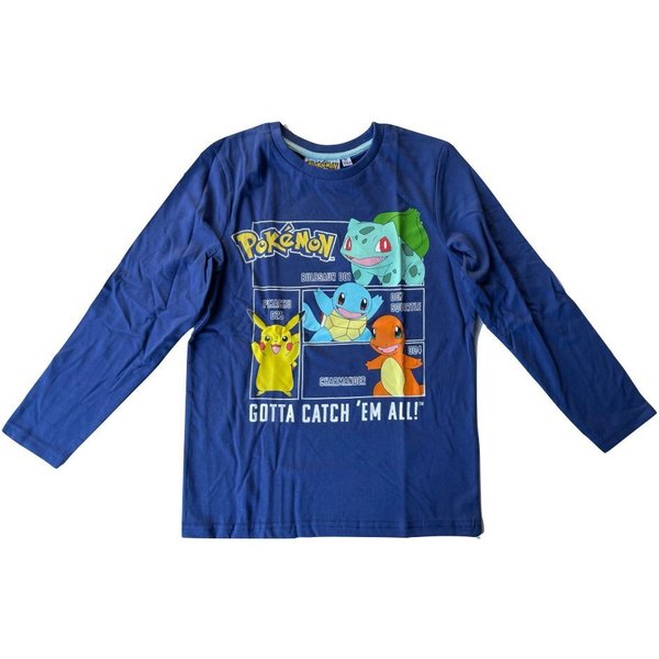 POKÉMON Langarmshirt in dunkelblau
