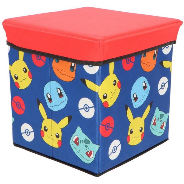 POKÉMON Sitzhocker Aufbewahrungsbox mit Sitzfunktion und Stauraum 30 × 30 × 30 cm