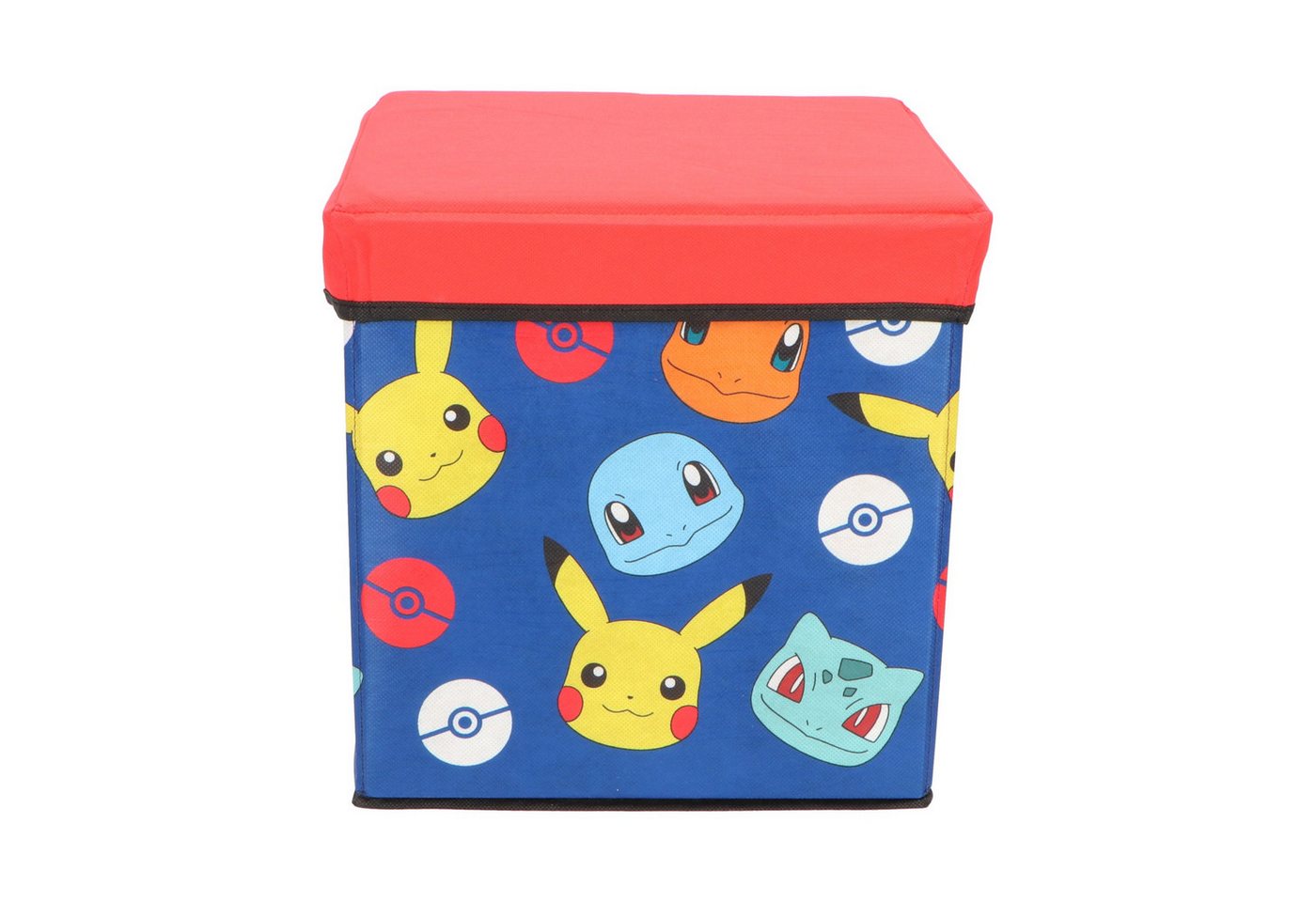 POKÉMON Sitzhocker Aufbewahrungsbox mit Sitzfunktion und Stauraum 30 × 30 × 30 cm – Bild 2 von 3