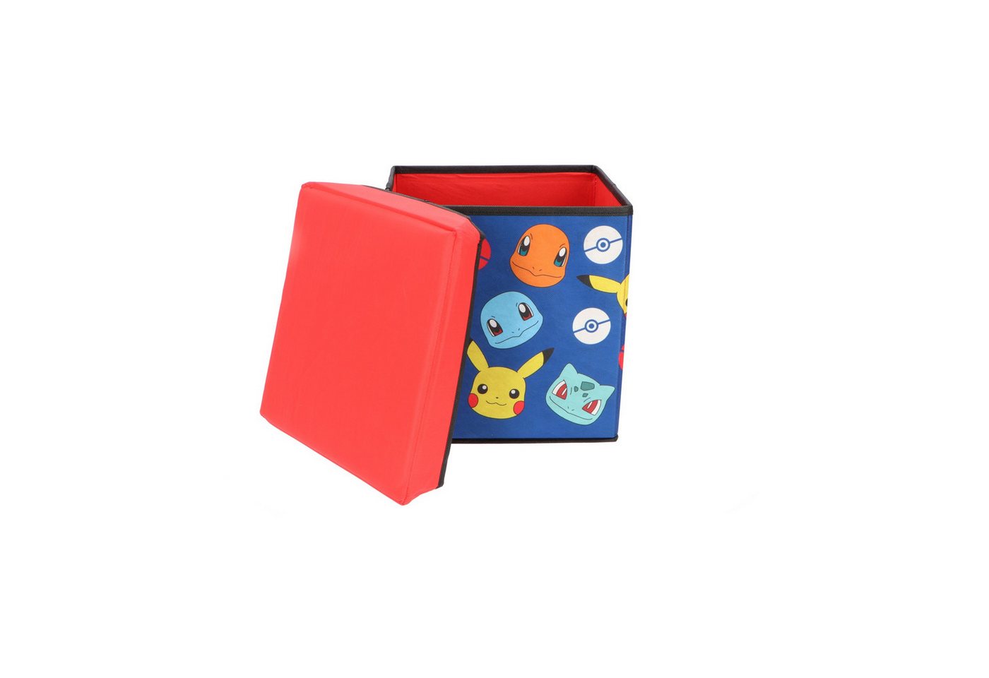 POKÉMON Sitzhocker Aufbewahrungsbox mit Sitzfunktion und Stauraum 30 × 30 × 30 cm – Bild 3 von 3