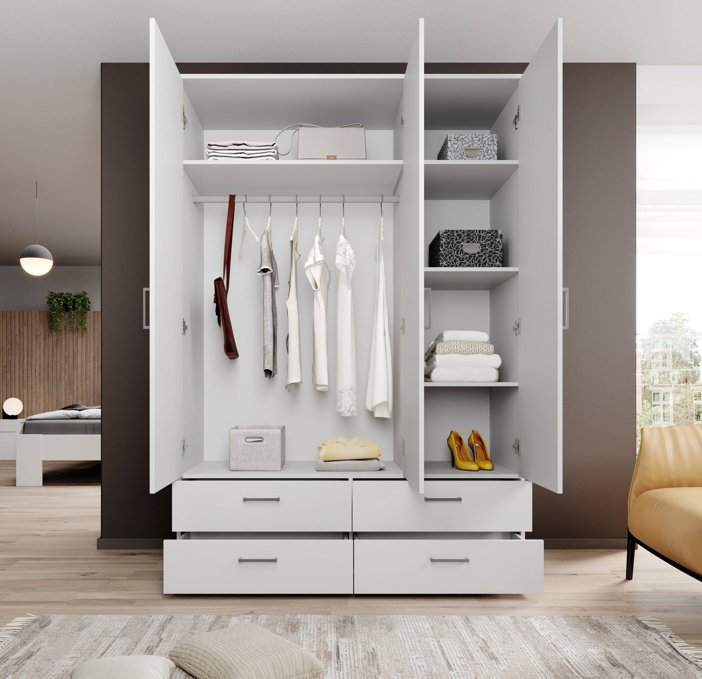 Pol-Power Kleiderschrank 137,8 x 198,6 x 48 cm (B/H/T) – Bild 4 von 5