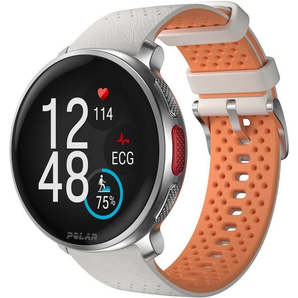 Polar VANTAGE V3 Smartwatch (3,5 cm/1,39 Zoll, Proprietär), Premium-Multisportuhr Silikon-Armband S-L