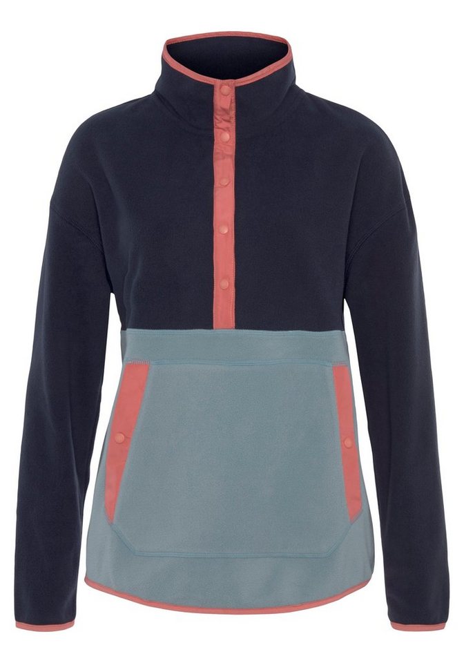 Polarino Fleecepullover mit Colourblocking-Optik, mit Kängurutasche, aus Fleecestoff – Bild 5 von 5