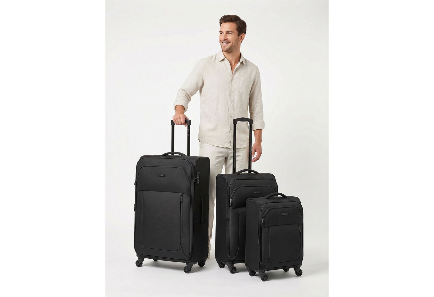 Police Trolleyset San Francisco, 4 Rollen, (3-teilig, 3 tlg), Polyester – Bild 2 von 5