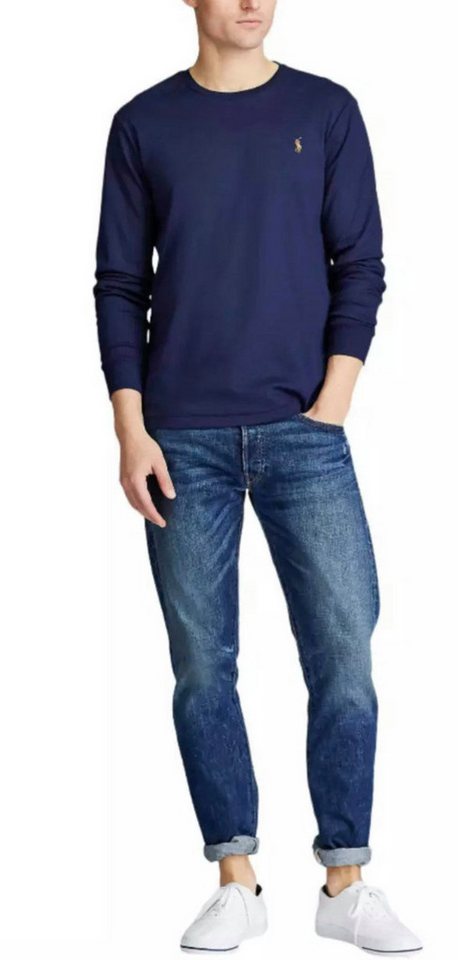Polo Ralph Lauren Longsleeve Interlock Pony Langarm gerippter Rundhalsausschnitt und Ärmelabschlüsse – Bild 3 von 5