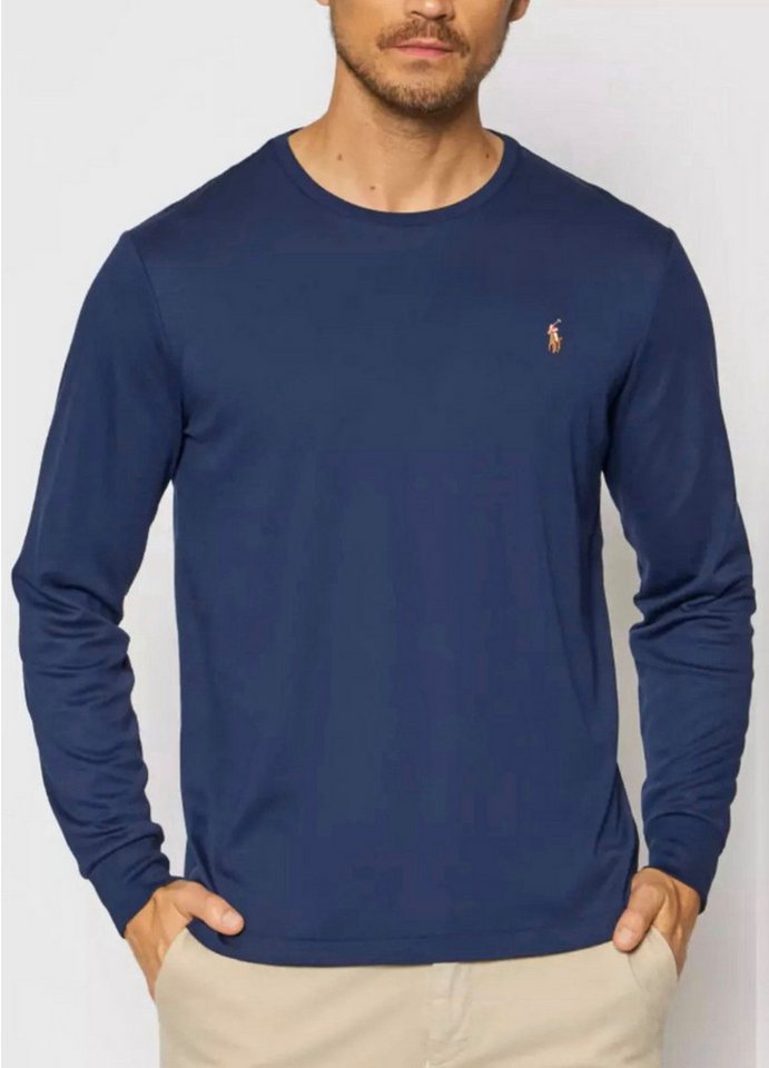 Polo Ralph Lauren Longsleeve Interlock Pony Langarm gerippter Rundhalsausschnitt und Ärmelabschlüsse – Bild 4 von 5