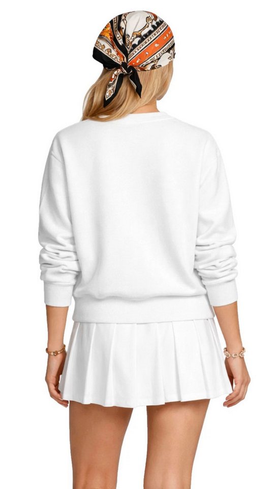 Polo Ralph Lauren Sweatshirt Damen Pullover mit besticktem Perlen Bead Logo "Authentifizierung per Ralph Lauren QR-Code möglich" – Bild 3 von 5