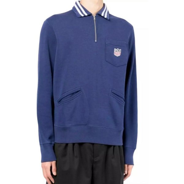 Polo Ralph Lauren Sweatshirt Zip Logo Fleece Pullover QR-Code zur sofortigen Echtheitsprüfung über das Ralph Lauren-System
