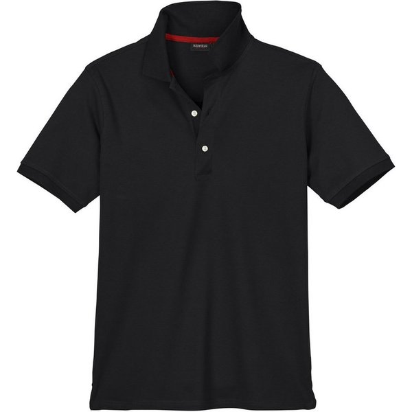 redfield Poloshirt Redfield Basic Stretch-Poloshirt Übergröße schwarz