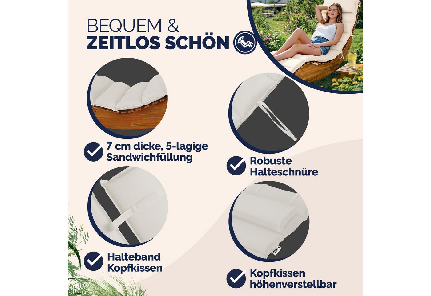 Detex Polsterauflage Detex, wasserabweisend – Bild 3 von 5