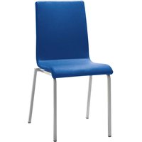 Polsterstuhl "Life 100", Stahlgestell silber, Bezug aus 100 % Polyester, blau